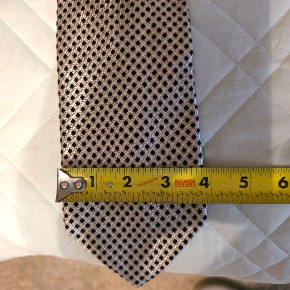 Robert Talbott Black and Silver Patterned Tie - Picture 6 of 6